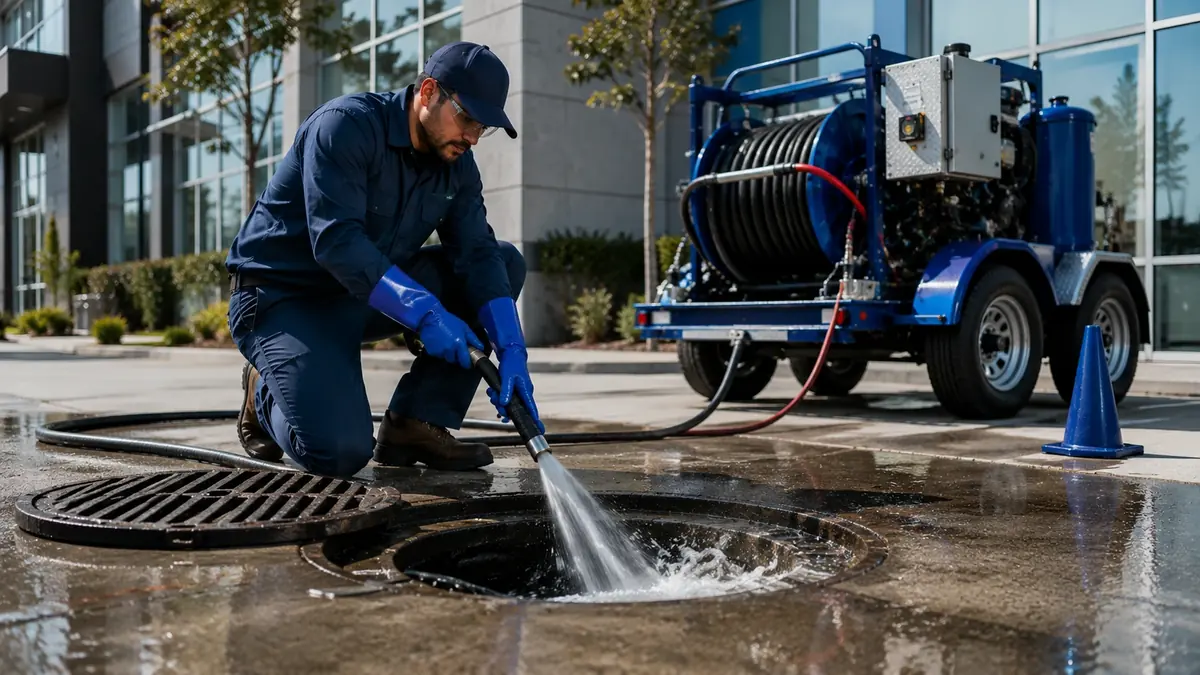 Commercial Hydro Jet Drain Cleaning in Encino
