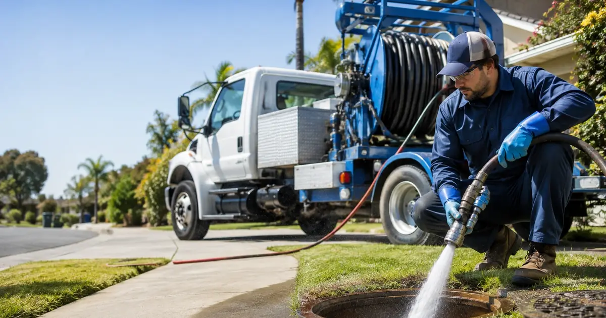Hydro jet sewer cleaning Encino