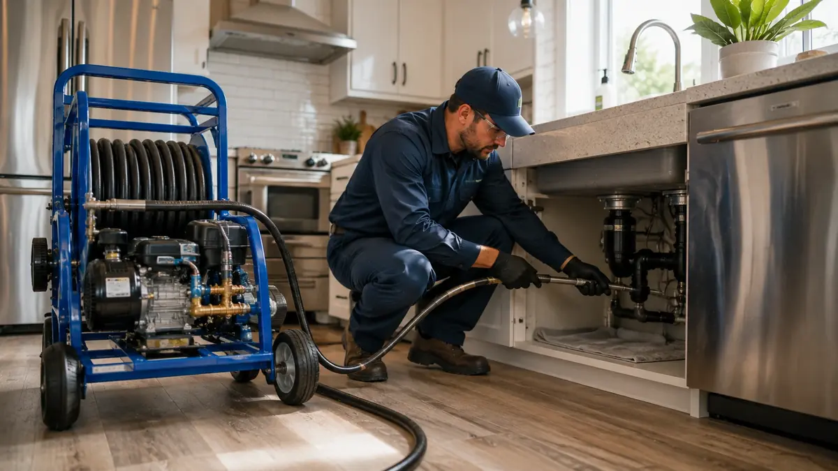 Kitchen Drain Hydro Jetting in Encino