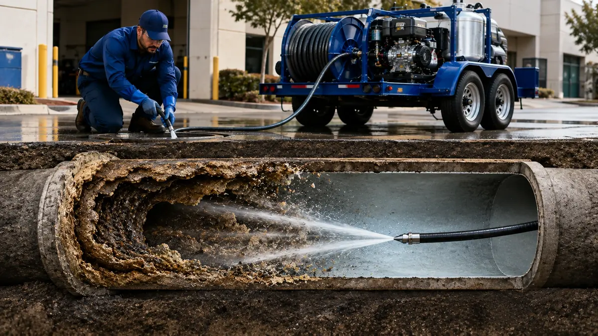 Sewer Pipe Descaling in Encino